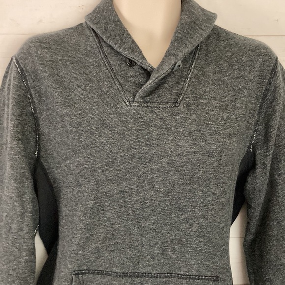 J.Crew Size S Vintage Fleece Charcoal Gray Mock Neck Pullover Sweatshirt - Picture 4 of 8